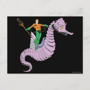 Cartão Postal Aquaman Rides Seacavalo