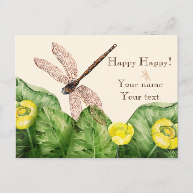 Cartão Postal aquarela aquosa (Frente)