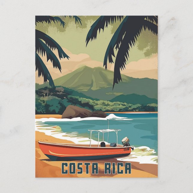 Cartão Postal Aquarela Costa Rica (Frente)