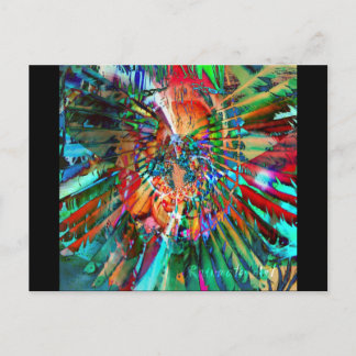 Cartão Postal Aquarela de arco-íris