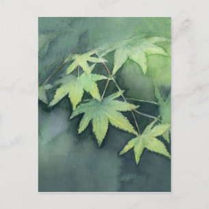 Cartão Postal Aquarela de Bordo Japonês