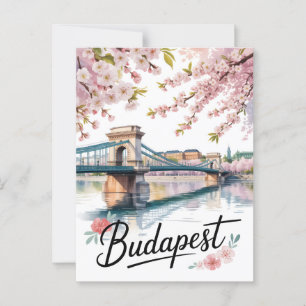 Cartão Postal Aquarela de Budapeste