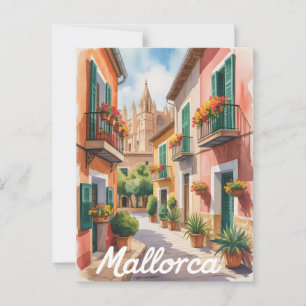 Cartão Postal Aquarela de Maiorca