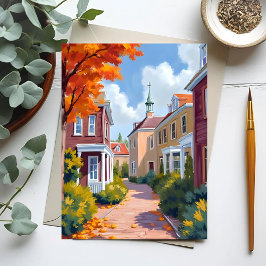 Cartão Postal Aquarela de Newport Rhode Island