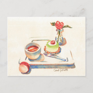 Cartão Postal Aquarela de Paris Macaron