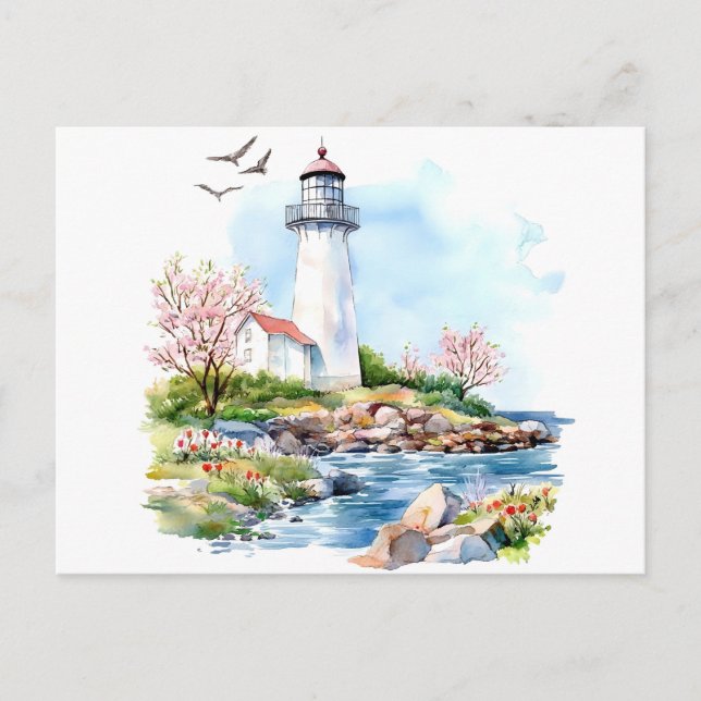 Cartão Postal Aquarela do Farol (Frente)