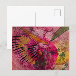 Cartão Postal Aquarela E Abstrato De Tinta Belas Artes