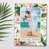 Aquarela Floral Tropical Amor e Agradecimento