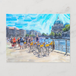 Cartão Postal Aquarell Illustration von Berlin mit Dom.