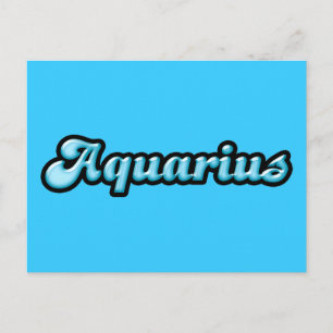 Cartão Postal Aquário Zodiac Retroativo