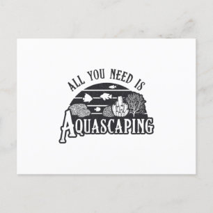 Cartão Postal Aquarista Tudo Que Precisa É Aquascaping Fish Kee