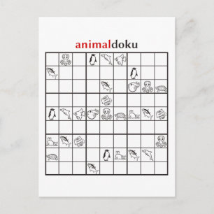 Cartão Postal aquático animaldoku
