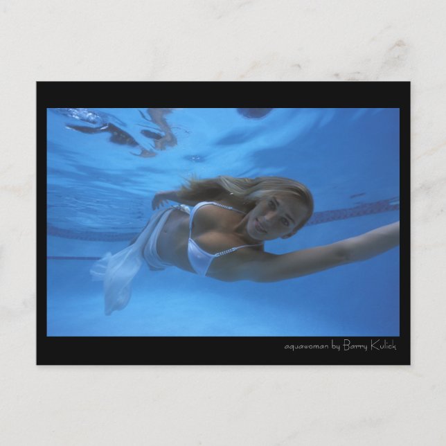 Cartão Postal aquawoman por Barry Kulick (Frente)