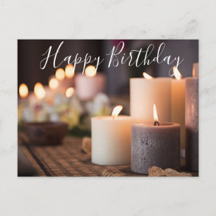 Cartão Postal Aquece velas para votos de Feliz Aniversário
