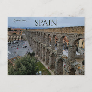 Cartão Postal Aqueduto de Segóvia na Cidade Velha Segóvia Espanh