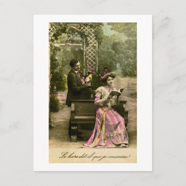 Cartão Postal Aquele livro diz "Eu te amo"? (Frente)