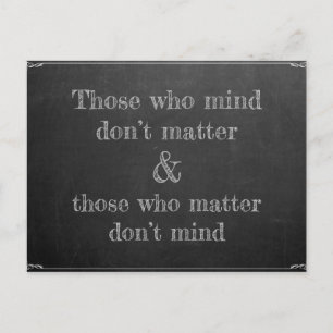 Cartão Postal Aqueles que se importam