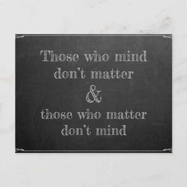Cartão Postal Aqueles que se importam (Frente)