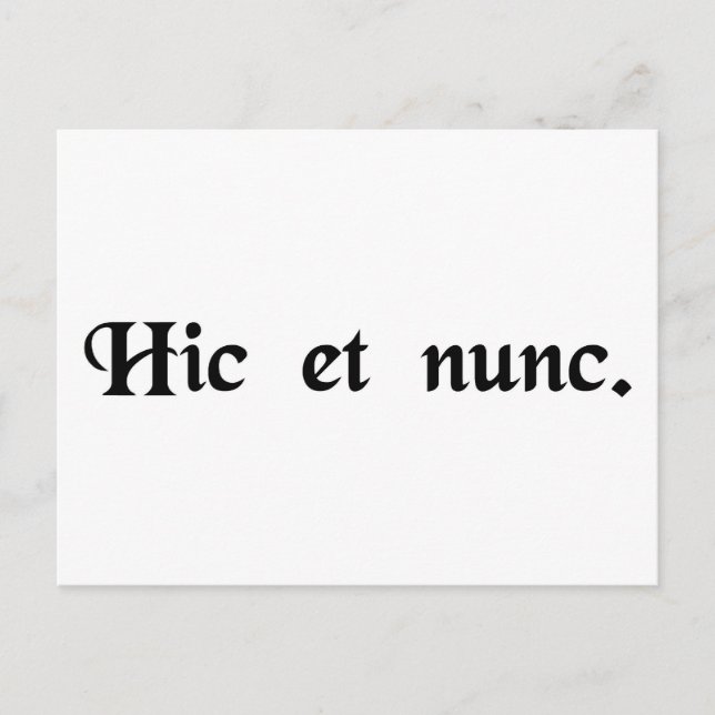 Cartão Postal Aqui e agora. (Frente)