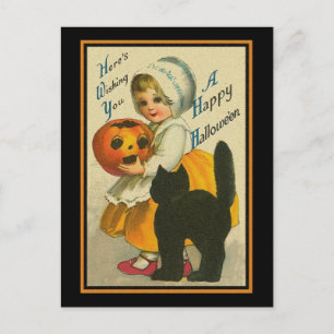 Cartão Postal Aqui está te desejando um feliz Dia das Bruxas