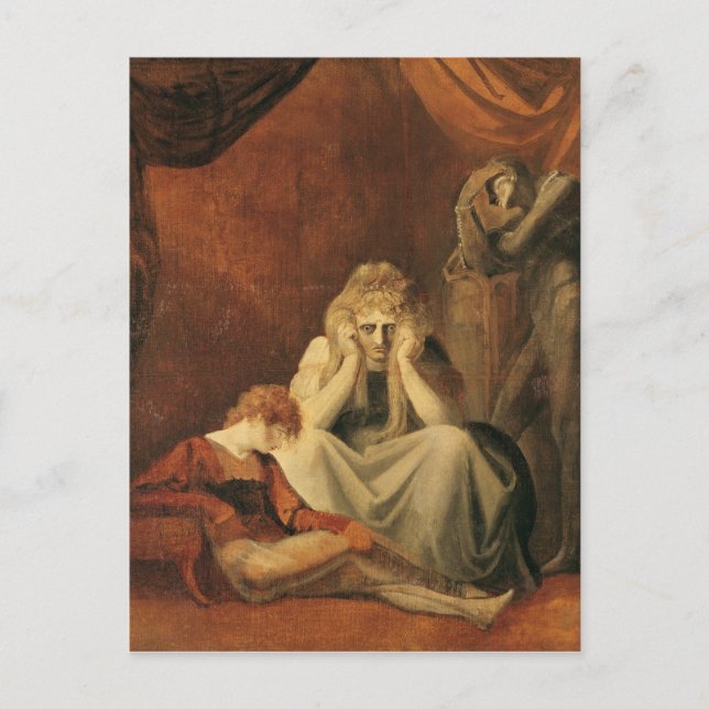 Cartão Postal Aqui estou eu e a tristeza. (Frente)