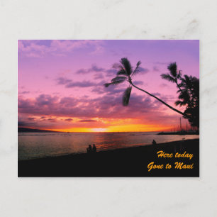 Cartão Postal Aqui hoje, fui a Maui