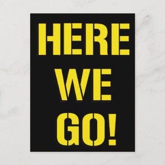 Cartão Postal Aqui Vamos Nós