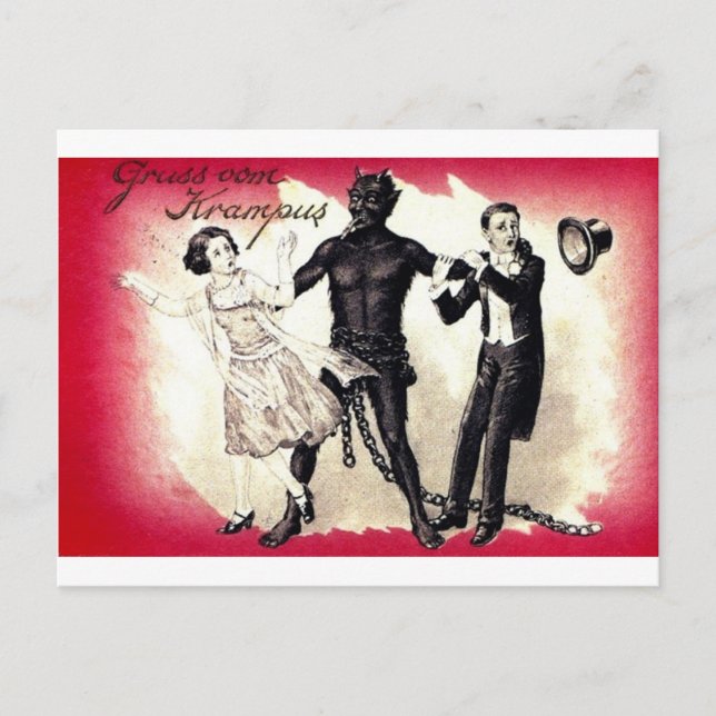Cartão Postal Aqui Vem O Krampus 3 (Frente)