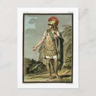 Cartão Postal Aquiles na Armadura, fantasia de Iphigenia em Auli