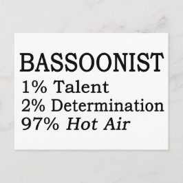Cartão Postal Ar Quente Bassonista