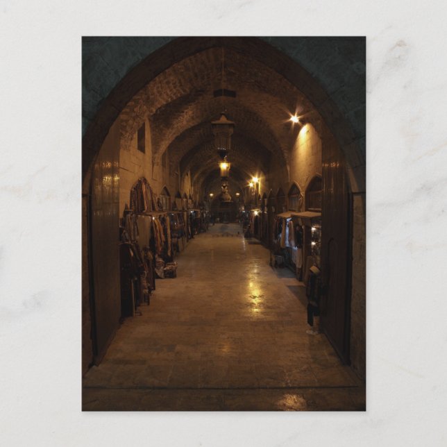 Cartão Postal Árabe Aleppo Handcraft Bazaar - Síria Médio Orient (Frente)