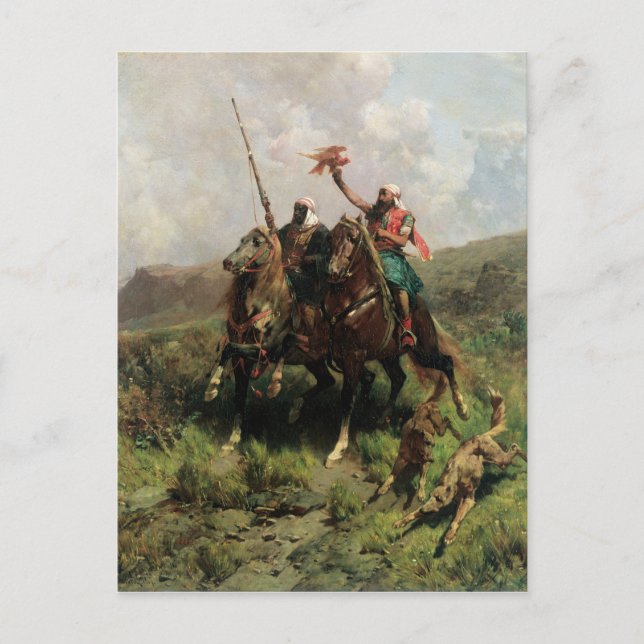 Cartão Postal Arabs with a Falcon (Frente)