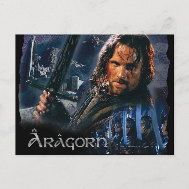 Cartão Postal Aragorn com Exército (Frente)