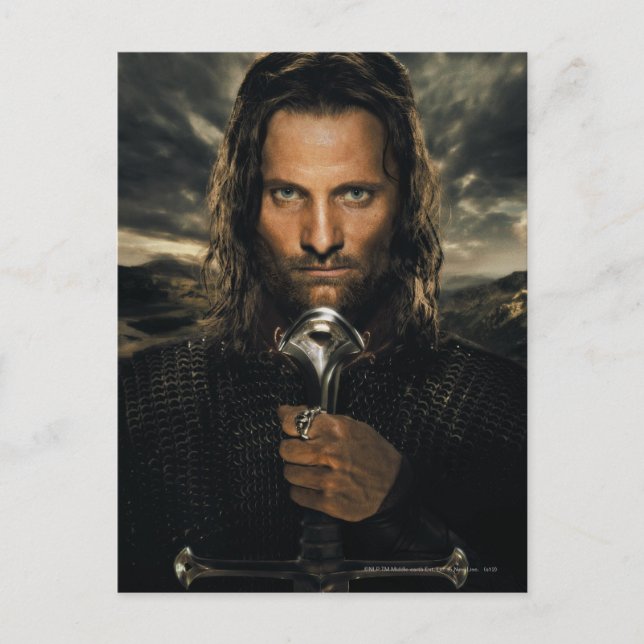 Cartão Postal Aragorn Sword Down (Frente)