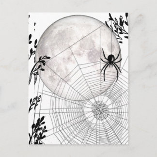Cartão Postal Aranha-Aranha, Lua Cheia, Gótica Icônica, Presente