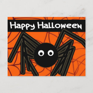 Cartão Postal Aranha Gota Feliz Halloween Personalizável