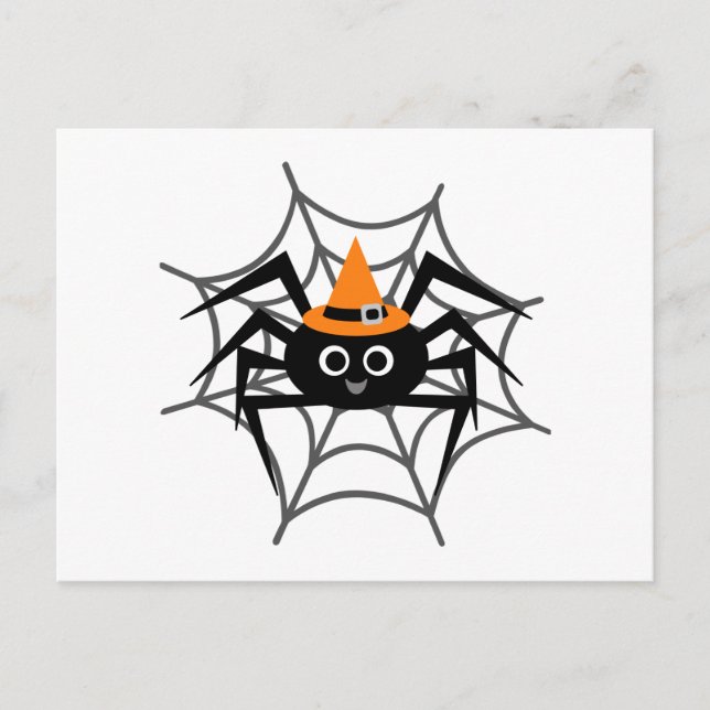 Cartão Postal Aranha Halloween em Camisetas e presentes na Web (Frente)