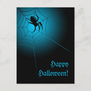 Cartão Postal Aranha Negra Feliz Halloween na Web