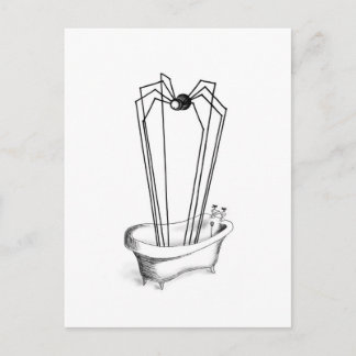 Cartão Postal Aranha no Banho