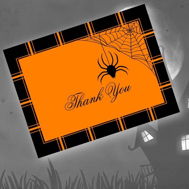 Cartão Postal Aranha Obrigado Halloween Black/Orange (Criador carregado)