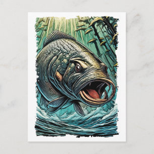 Cartão Postal Arapaima Monster Fish For EXTREME ANGLERS Amazônia