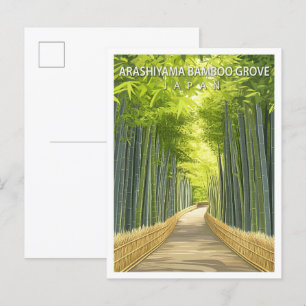 Cartão Postal Arashiyama Bamboo Grove Japan Viagem