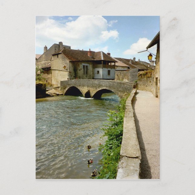 Cartão Postal Arbois, ponte sobre o rio (Frente)