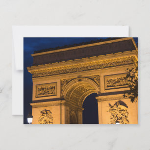 Cartão Postal Arc de Triomphe à Noite, Paris