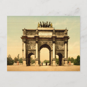 Cartão Postal Arc de Triomphe du Carrousel Paris França