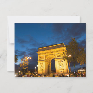 Cartão Postal Arc de Triomphe em Dusk, Paris