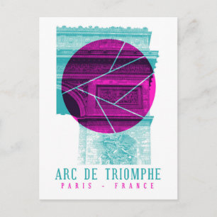 Cartão Postal Arc De Triomphe Paris França