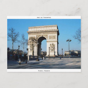 Cartão Postal Arc de Triomphe, Paris, France