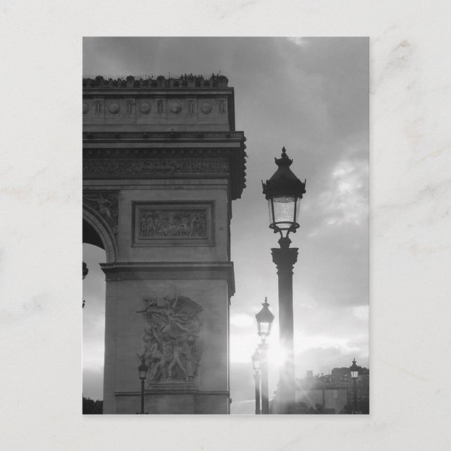 Cartão Postal Arc&W De Triomphe (Frente)