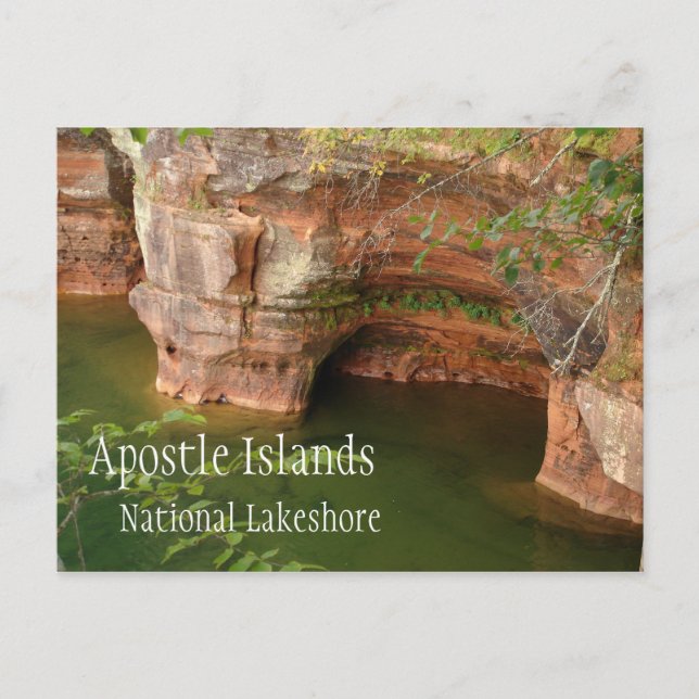 Cartão Postal Arca Keyhole, Ilhas Apóstelas - Lakeshore Nacional (Frente)